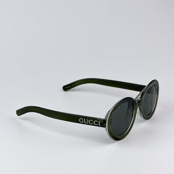 Gucci GG1722SA 005 BRAND NEW Sunglasses Transparent Dark Green Smoke Grey Unisex - Picture 6 of 10